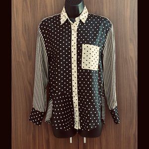 Fun, funky, geometric print NWT blouse!